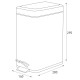 Мусорное ведро с плавным закрытием прямоугольное Zerix Sansa-TC0105 Black 5 л цвет черный (ZX5894)
