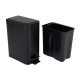 Мусорное ведро с плавным закрытием прямоугольное Zerix Sansa-TC0105 Black 5 л цвет черный (ZX5894)