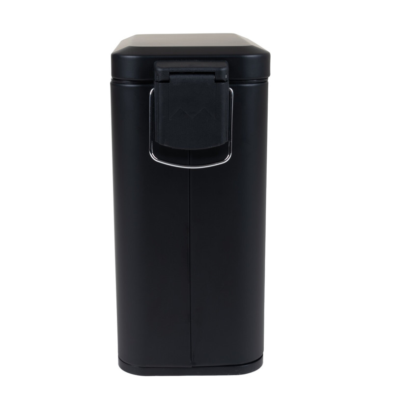 Мусорное ведро с плавным закрытием прямоугольное Zerix Sansa-TC0105 Black 5 л цвет черный (ZX5894)