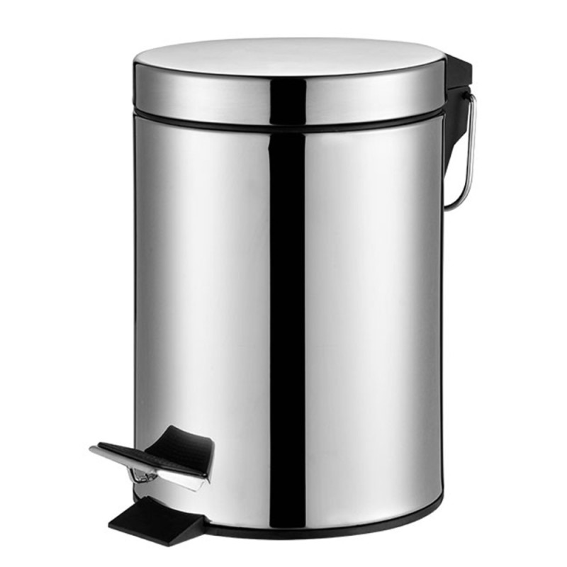Мусорное ведро круглое Zerix Solo-TC0103 SS Color 3 л цвет нержавейка (ZX5895)