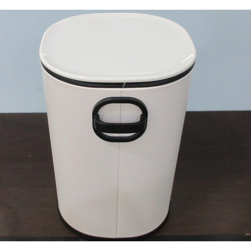 Мусорное ведро с плавным закрытием овальное Zerix Prime-TC0105 White 5л цвет белый (ZX5901)