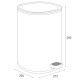 Мусорное ведро с плавным закрытием овальное Zerix Prime-TC0105 White 5л цвет белый (ZX5901)