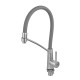 Смеситель для кухни с силиконовым изливом Zerix FUL-017 Refl.Gray из нерж. стали SUS304 (изл.серый) (ZX5993)