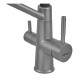 Смеситель для кухни с силиконовым изливом Zerix FUL-021 Graphite Refl.Black из нерж. стали SUS304 с выходом для пит.воды (ZX5999)