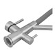 Смеситель для кухни с силиконовым изливом Zerix MAG-021 Refl.Gray из нерж. стали SUS304 с выходом для пит.воды (изл.серый) (ZX6004)
