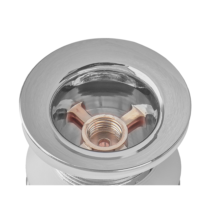 Донный клапан для раковины Zerix BV-02 1 1/4'' без перелива автоматический СLICK-СLACK (Цвет хром) (ZX6015)