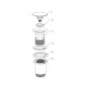 Донный клапан для раковины Zerix BV-01 1 1/4'' с переливом автоматический СLICK-СLACK (Цвет хром) (ZX6017)