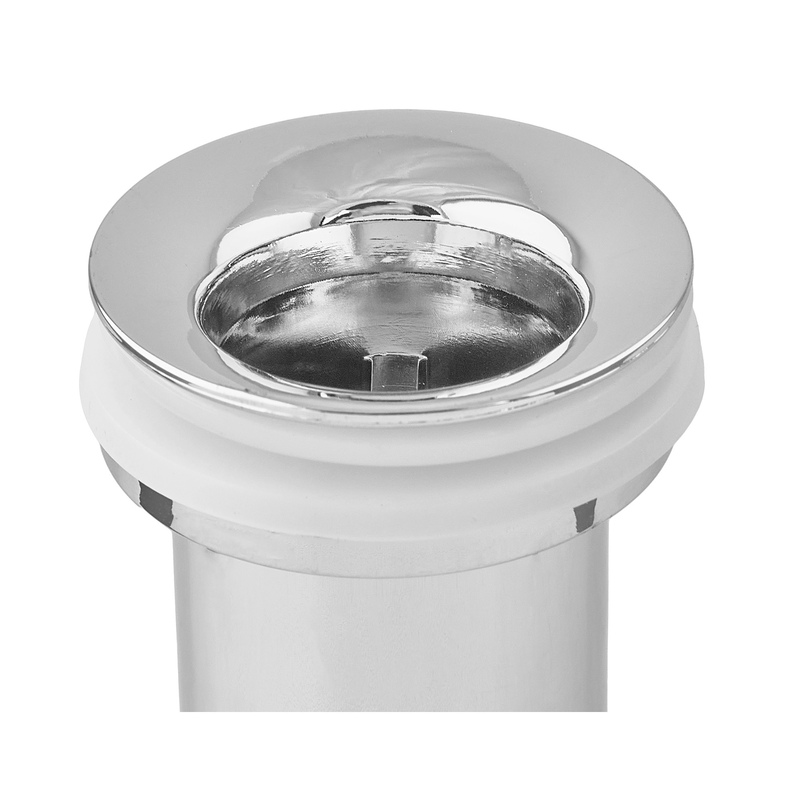 Донный клапан для раковины Zerix BV-01 1 1/4'' с переливом автоматический СLICK-СLACK (Цвет хром) (ZX6017)