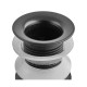 Донный клапан для раковины Zerix BV-02 BLACK 1 1/4'' без перелива автоматический СLICK-СLACK (Цвет черный) (ZX6018)