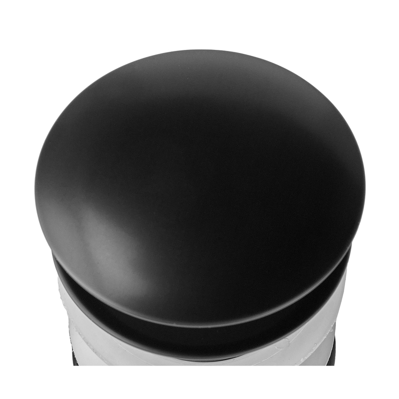 Донный клапан для раковины Zerix BV-02 BLACK 1 1/4'' без перелива автоматический СLICK-СLACK (Цвет черный) (ZX6018)
