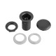 Донный клапан для раковины Zerix BV-02 BLACK 1 1/4'' без перелива автоматический СLICK-СLACK (Цвет черный) (ZX6018)
