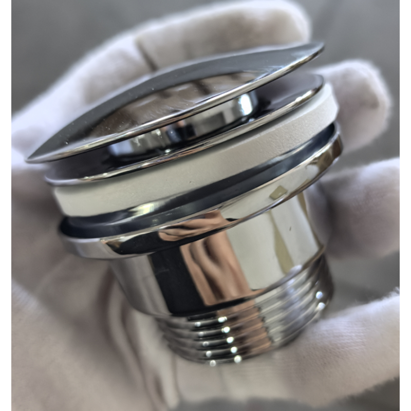 Донный клапан для раковины Zerix BV-03 1 1/4'' универсальный (с/без перл) СLICK-СLACK (Цвет хром) (ZX6019)