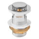 Донный клапан для раковины Zerix BV-05 1 1/4'' с переливом автоматический СLICK-СLACK (Цвет хром) (ZX6022)