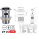 Донный клапан для раковины Zerix BV-05 1 1/4'' с переливом автоматический СLICK-СLACK (Цвет хром) (ZX6022)