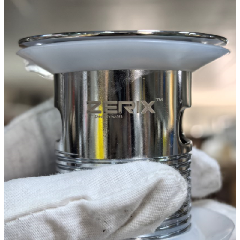 Донный клапан для раковины Zerix BV-05 1 1/4'' с переливом автоматический СLICK-СLACK (Цвет хром) (ZX6022)