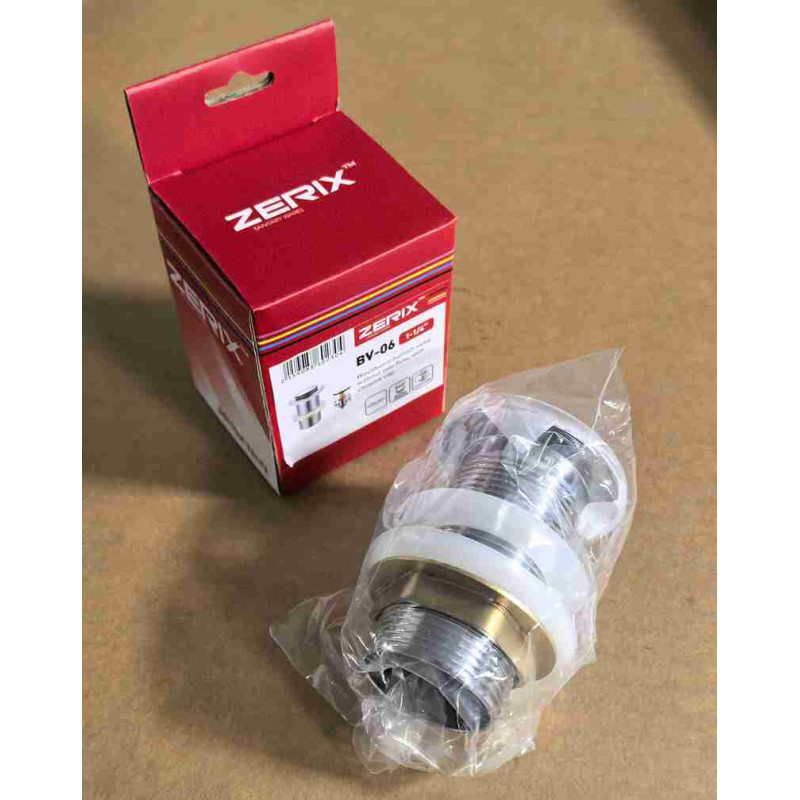 Донный клапан для раковины Zerix BV-06 1 1/4'' без перелива автоматический СLICK-СLACK (Цвет хром) (ZX6023)