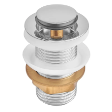 Донный клапан для раковины Zerix BV-06 1 1/4'' без перелива автоматический СLICK-СLACK (Цвет хром) (ZX6023)