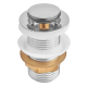 Донный клапан для раковины Zerix BV-06 1 1/4'' без перелива автоматический СLICK-СLACK (Цвет хром) (ZX6023)