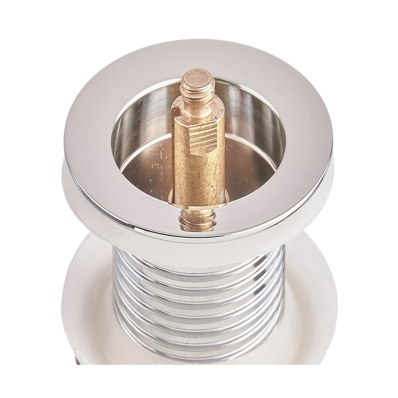 Донный клапан для раковины Zerix BV-06 1 1/4'' без перелива автоматический СLICK-СLACK (Цвет хром) (ZX6023)