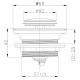 Донный клапан для ванны Zerix BV-07 1 1/2'' автоматический СLICK-СLACK (Цвет хром) (ZX6024)