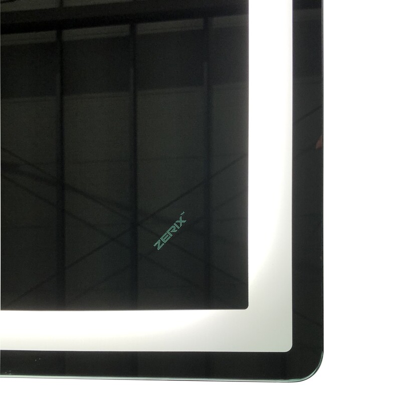 Зеркало Zerix Sansa MR01-80x60-REVERSE с LED Touch, Anti-fog, димером, регулятором яркости (ZX6049)