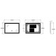 Зеркало Zerix Sansa MR01-70x50-REVERSE с LED Touch, Anti-fog, димером, регулятором яркости (ZX6050)