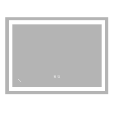 Зеркало Zerix Kubix MR03-80x60-REVERSE с LED Touch, Anti-fog, димером, регулятором яркости (ZX6053)