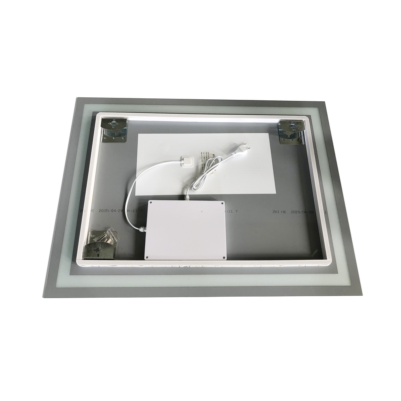 Зеркало Zerix Kubix MR03-80x60-REVERSE с LED Touch, Anti-fog, димером, регулятором яркости (ZX6053)