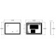 Зеркало Zerix Kubix MR04-80x60-REVERSE с LED Touch, Anti-fog, димером, регулятором яркости (ZX6054)