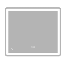 Зеркало Zerix Mirra MR05-80x70-REVERSE с LED Touch, Anti-fog, димером, регулятором яркости (ZX6057)