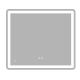 Зеркало Zerix Mirra MR05-80x70-REVERSE с LED Touch, Anti-fog, димером, регулятором яркости (ZX6057)