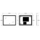 Зеркало Zerix Mirra MR05-90x70-REVERSE с LED Touch, Anti-fog, димером, регулятором яркости (ZX6059)