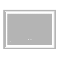 Зеркало Zerix Alive MR06-80x60-REVERSE с LED Touch, Anti-fog, димером, регулятором яркости (ZX6062)