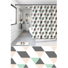 Шторка для ванной Zerix SCP-007-180x200 из PEVA (полиэтиленвинилацетата) (Узор 