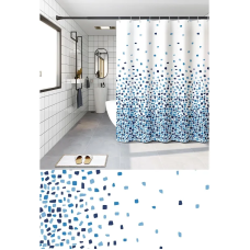 Шторка для ванной Zerix SCP-009-180x180 из PEVA (полиэтиленвинилацетата) (Узор 