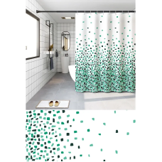 Шторка для ванной Zerix SCP-010-180x180 из PEVA (полиэтиленвинилацетата) (Узор 