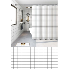Шторка для ванной Zerix SCP-011-180x180 из PEVA (полиэтиленвинилацетата) (Узор 
