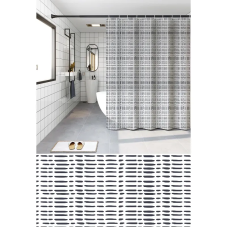 Шторка для ванной Zerix SCP-013-240x200 из PEVA (полиэтиленвинилацетата) (Узор 