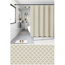 Шторка для ванной Zerix SCP-014-180x200 из PEVA (полиэтиленвинилацетата) (Узор 