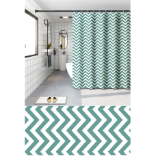 Шторка для ванной Zerix SCP-015-180x200 из PEVA (полиэтиленвинилацетата) (Узор 