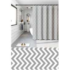 Шторка для ванной Zerix SCP-016-180x200 из PEVA (полиэтиленвинилацетата) (Узор 