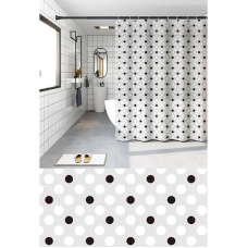 Шторка для ванной Zerix SCP-018-180x200 из PEVA (полиэтиленвинилацетата) (Узор 