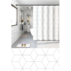 Шторка для ванной Zerix SCP-020-180x180 из PEVA (полиэтиленвинилацетата) (Узор 