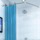 Штанга для шторки угловая Zerix CRS-A-80x80 80x80cm (нержавеющая сталь) (блистер) (ZX6100)
