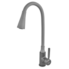 Смеситель для кухни Zerix Atrium-011-T Graphite Refl.Gray (Цвет графит+силик.излив серый) (ZX6107)