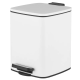 Мусорное ведро с плавным закрытием квадратное Zerix Kubix-TC0106 White 6 л (цвет белый) (ZX6109)