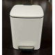 Мусорное ведро с плавным закрытием квадратное Zerix Kubix-TC0106 White 6 л (цвет белый) (ZX6109)