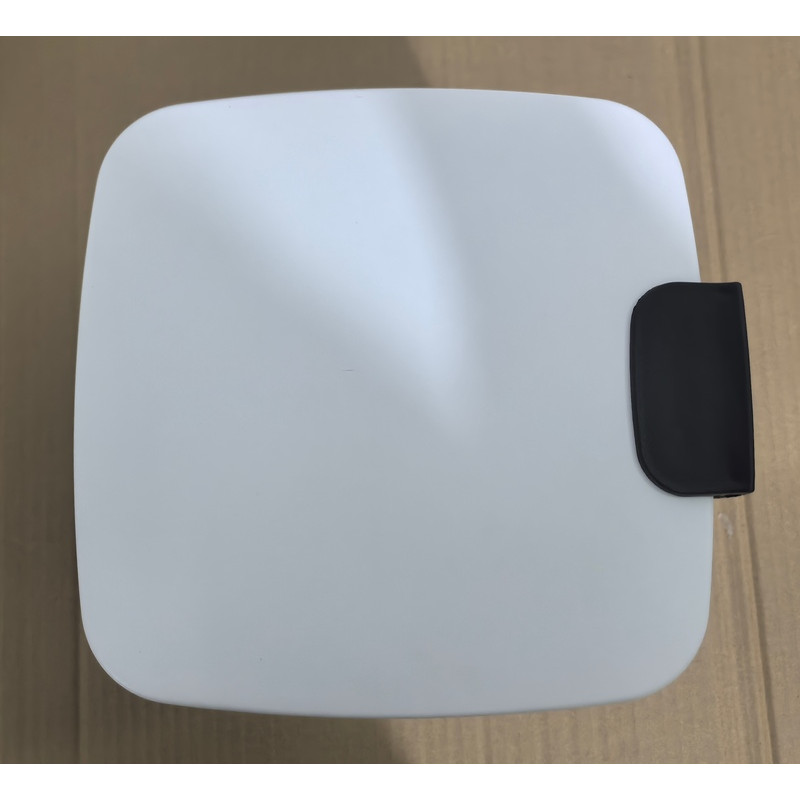 Мусорное ведро с плавным закрытием квадратное Zerix Kubix-TC0106 White 6 л (цвет белый) (ZX6109)