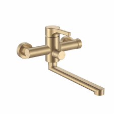 Смеситель для ванны Zerix Rex-006 (Euro) Brushed Gold из нерж. стали (Цвет матовое золото) (ZX6119)