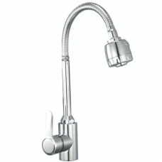 Смеситель для кухни Zerix Eza-011 Chrome Reflector с рефлекторным изливом из нерж. стали (цвет хром) (ZX6141)